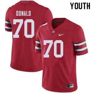 Youth Ohio State Buckeyes #70 Noah Donald Red Nike NCAA College Football Jersey October YTI3844NQ